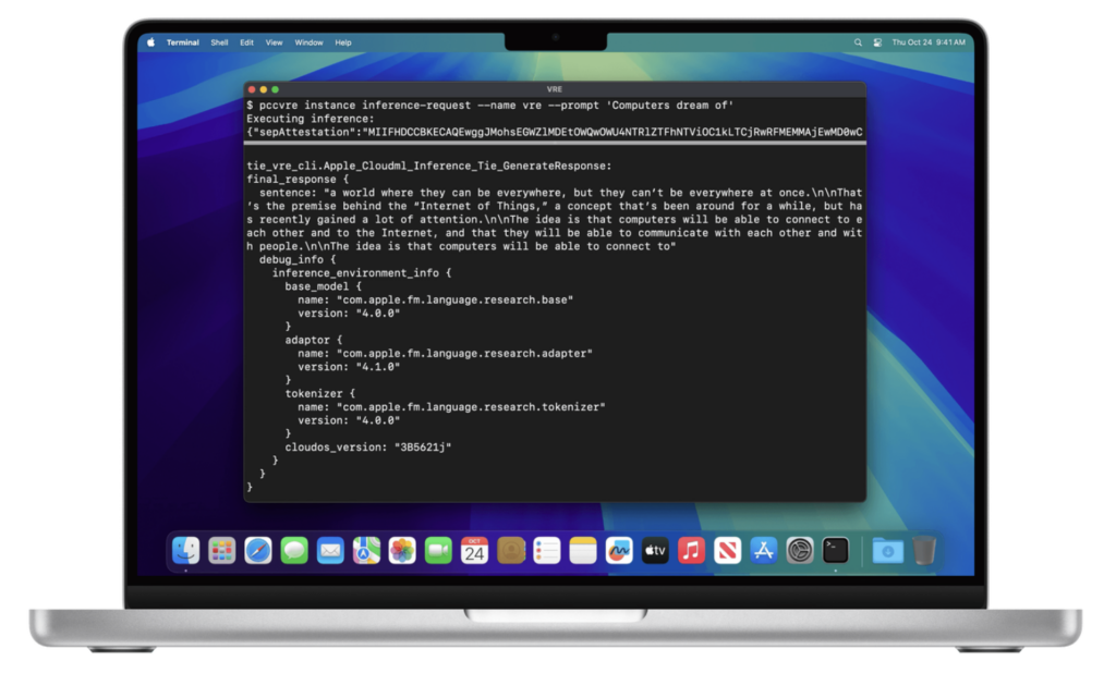 source code on an Apple compputer